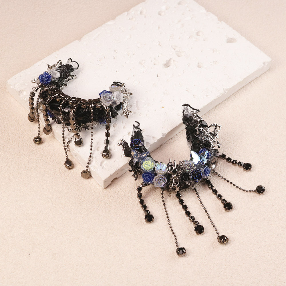 Wholesale Dark Black Moon Tassel Heavy Nepal Beads Pen Beads